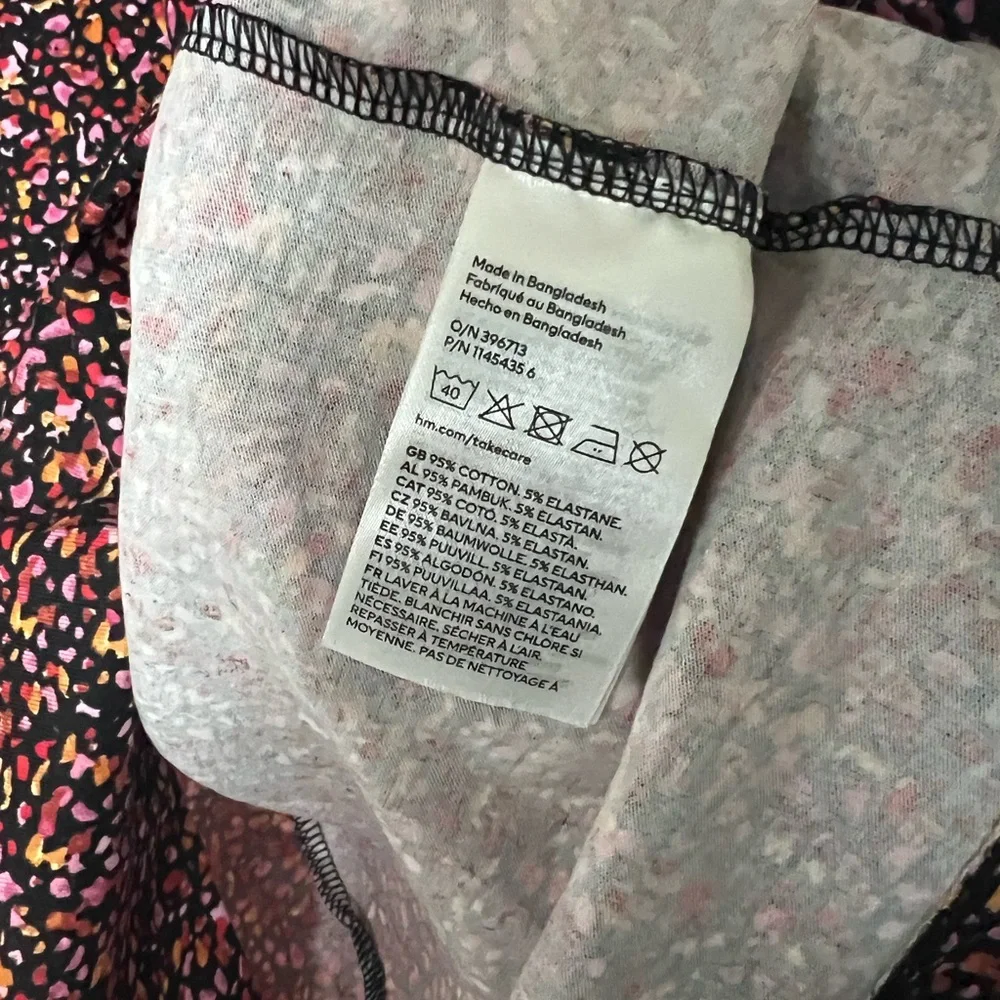 NWT H&M Women’s MAMA Maternity Colorful Speckled KNOT-DETAIL NURSING DRESS - Picture 15 of 16
